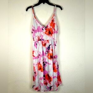 Ouges Spaghetti Strap Tie Back V Neck Dress with Pockets